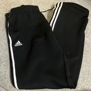 Adidas fleece wide leg track pants